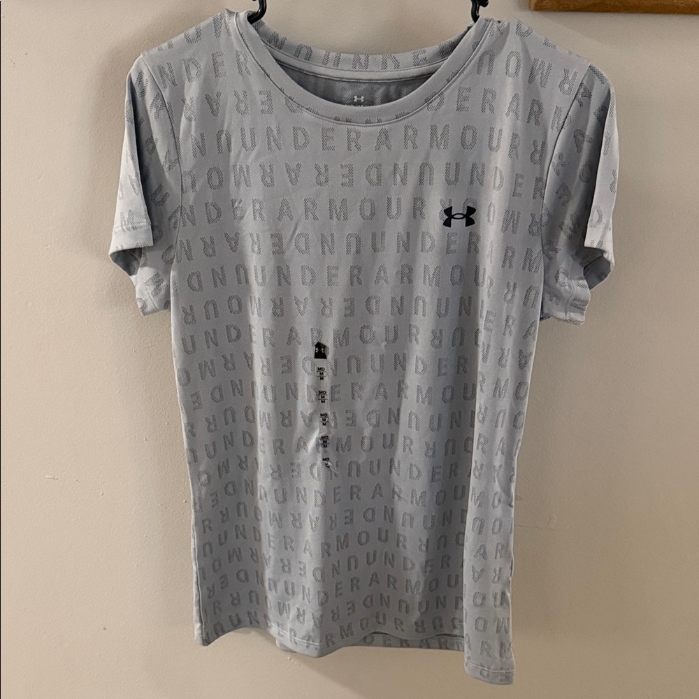 Under Armour Light Gray Patterned Tee